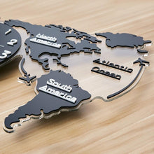 Load image into Gallery viewer, World Map 3D Stickers Hanging Clock