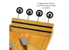 Load image into Gallery viewer, Pamap - Personalized Engraved Hardwood Board for Cheese & Appetizers - Includes 4 Cheese Knives, Cheese Markers & Ceramic Dish