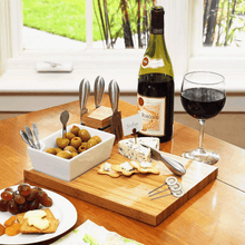 Load image into Gallery viewer, Pamap - Buxton Bamboo Cheese Board Set with 4 Tools & Cheese Markers