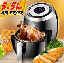Load image into Gallery viewer, 5.5L Digital Air Fryer Pan Chip Oil Free Oven Cooker Pot & Basket 1500W Home