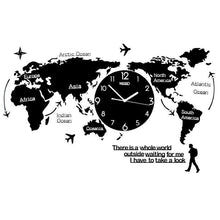 Load image into Gallery viewer, World Map 3D Stickers Hanging Clock
