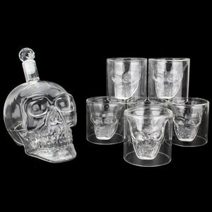 Crystal skull decanter