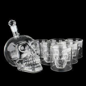 Crystal skull decanter