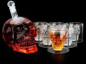 Crystal skull decanter