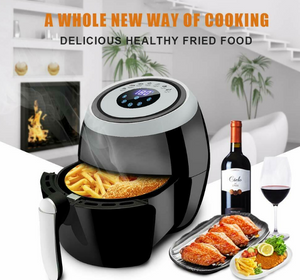 5.5L Digital Air Fryer Pan Chip Oil Free Oven Cooker Pot & Basket 1500W Home