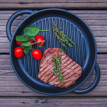Load image into Gallery viewer, The Whatever Pan - Cast Aluminium Griddle Pan with Glass Lid
